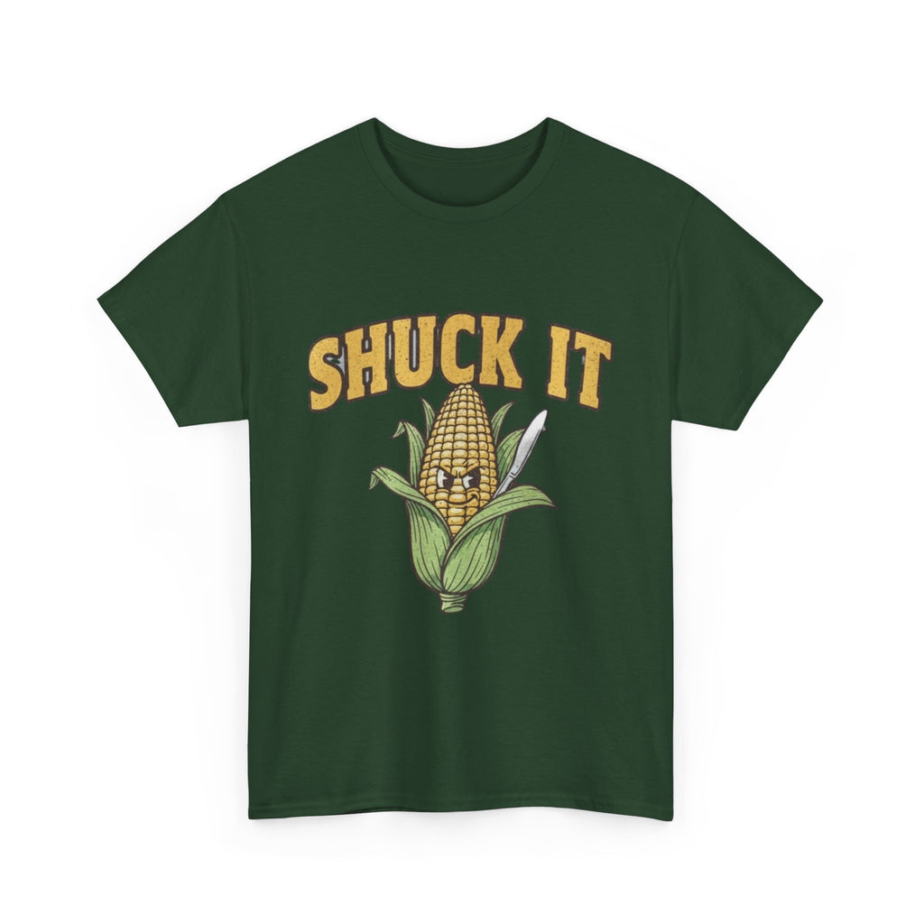 Shuck It Unisex Heavy Cotton Tee - Fun Corn Graphic T-Shirt