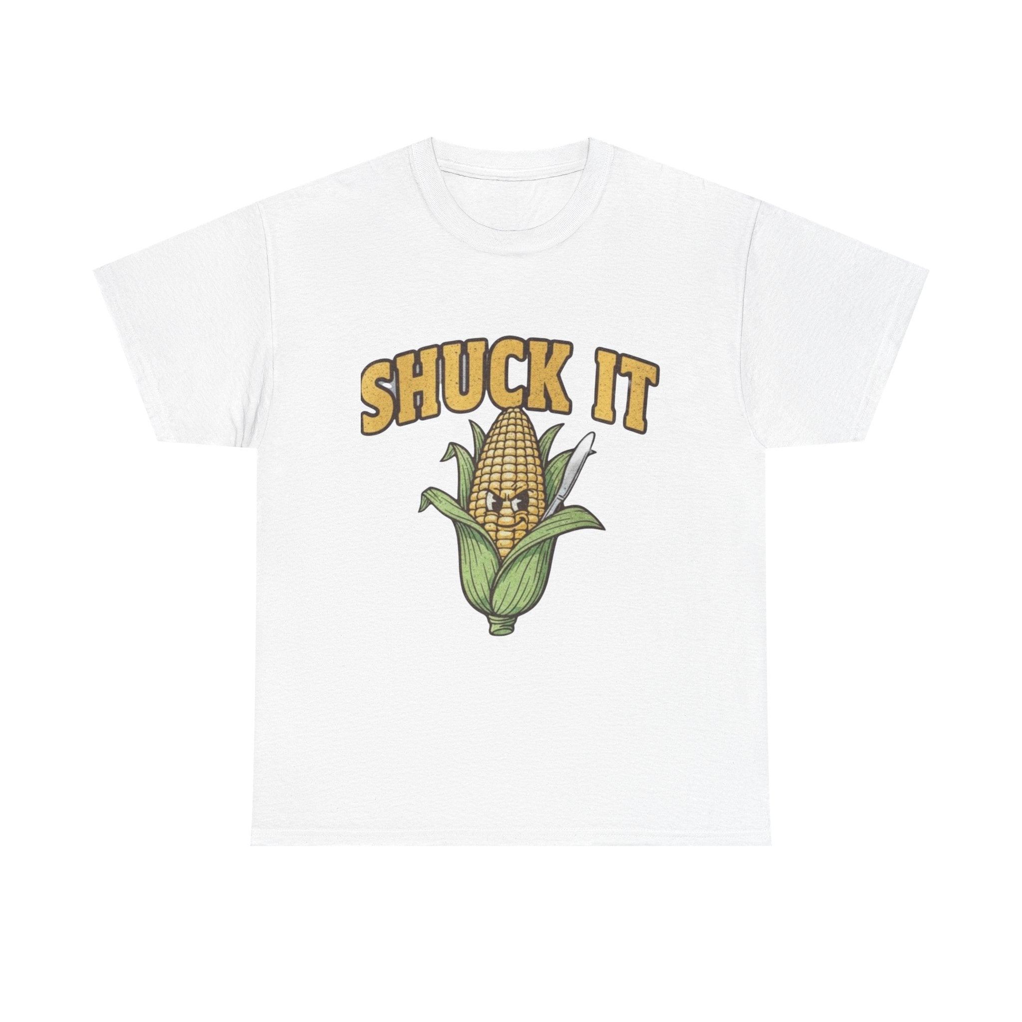 Shuck It Unisex Heavy Cotton Tee - Fun Corn Graphic T-Shirt
