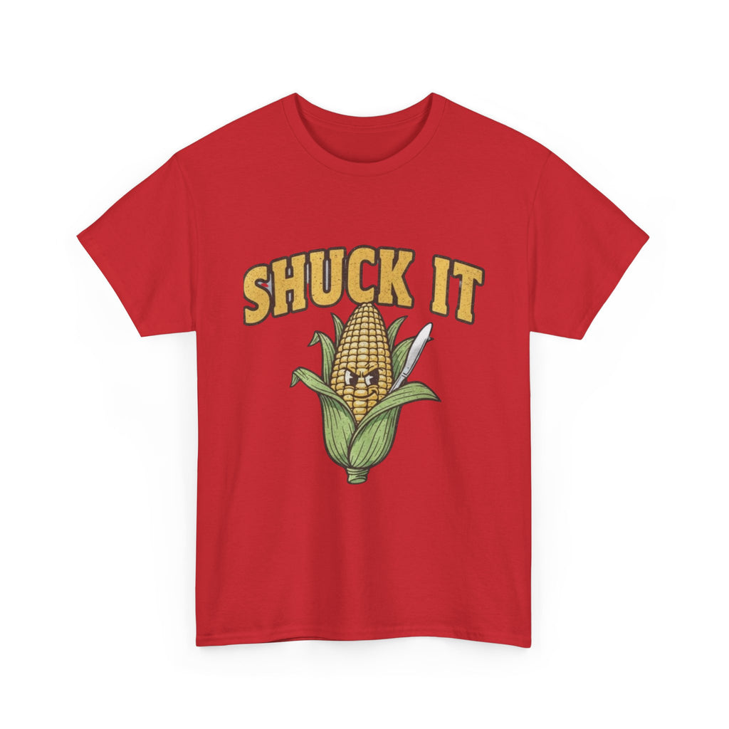 Shuck It Unisex Heavy Cotton Tee - Fun Corn Graphic T-Shirt