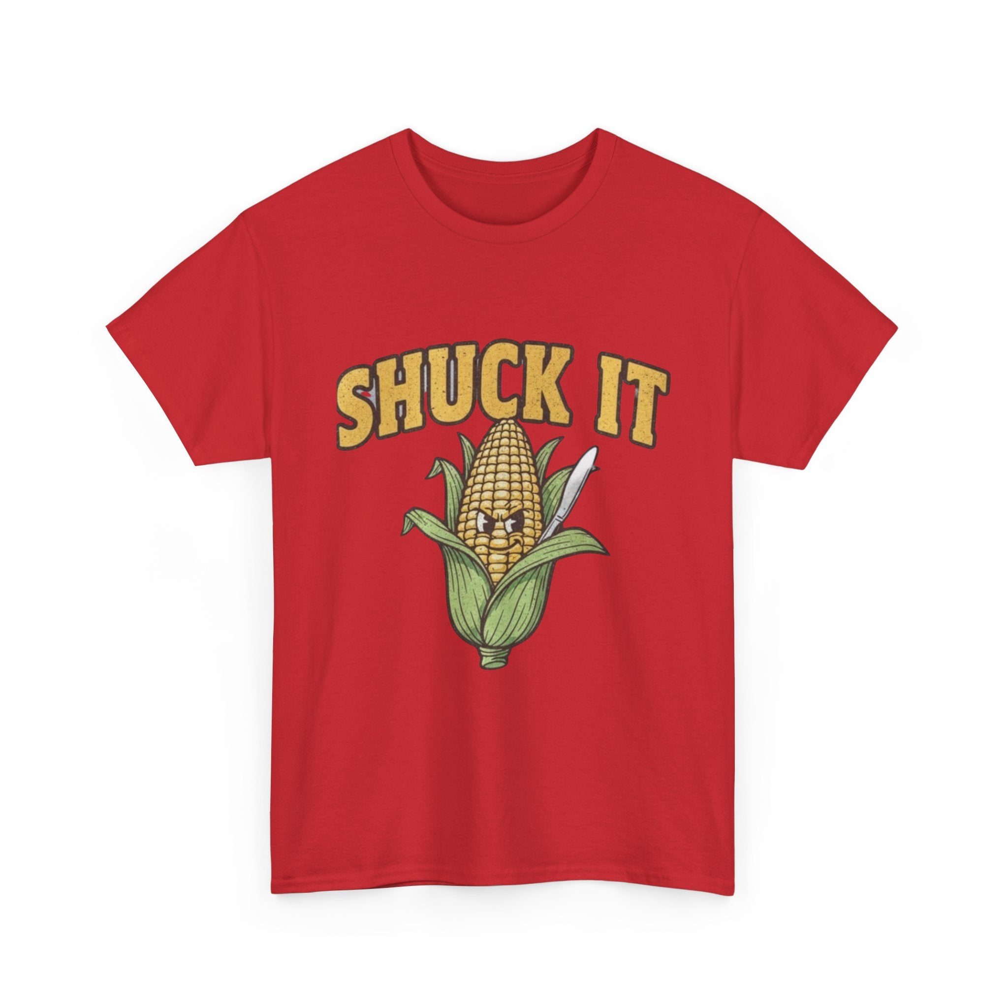Shuck It Unisex Heavy Cotton Tee - Fun Corn Graphic T-Shirt