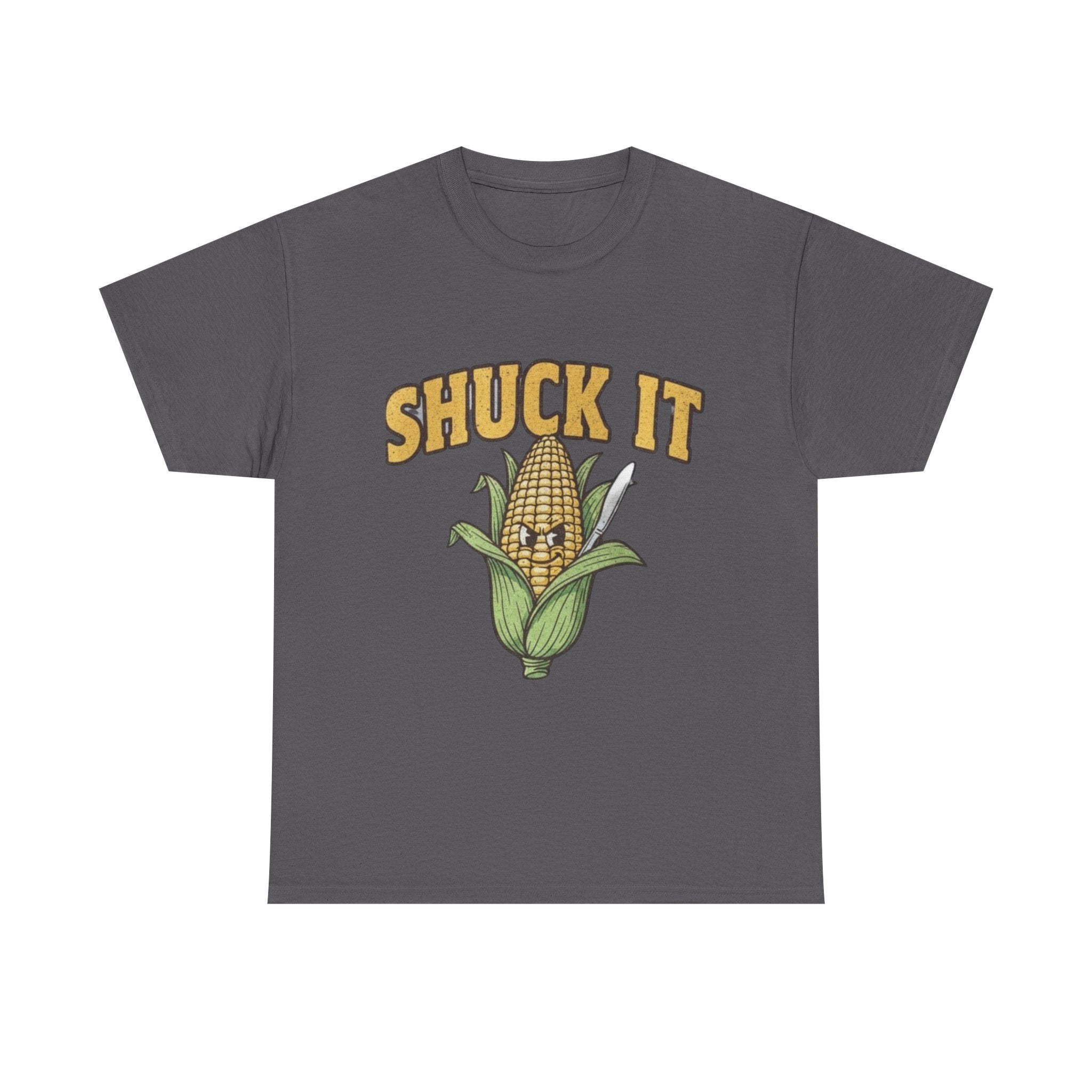 Shuck It Unisex Heavy Cotton Tee - Fun Corn Graphic T-Shirt